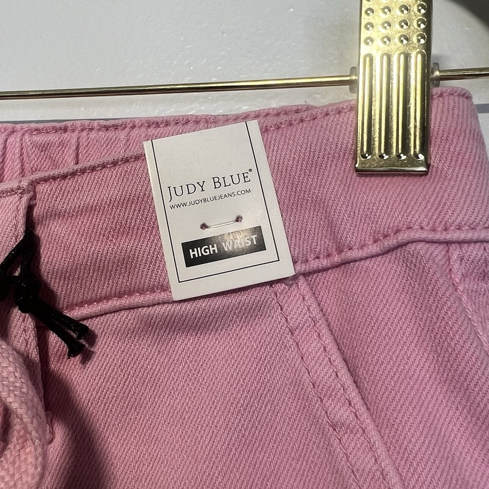 Judy Blue High Rise Garment Dyed Pink Denim Jogger Sz 5/27 Stretch - Picture 7 of 16
